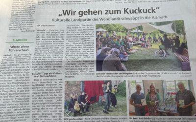 „Wir gehen zum Kuckuck“ – Altmark Zeitung (21.05.)