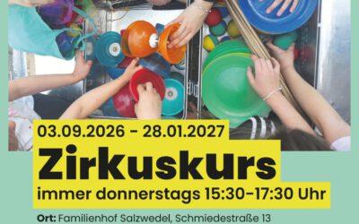 Zirkuskurs für Kinder im Alter 6 bis 12 Jahre